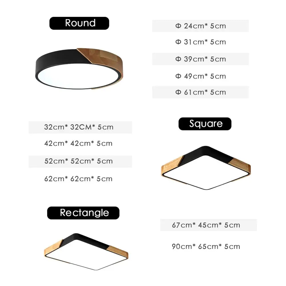 Modern Wooden Nordic Round Lamp