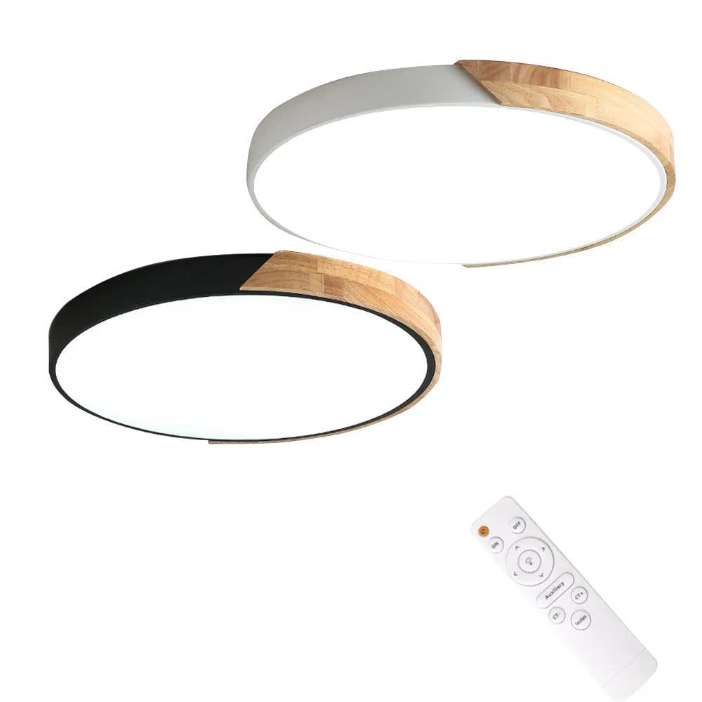 Modern Wooden Nordic Round Lamp