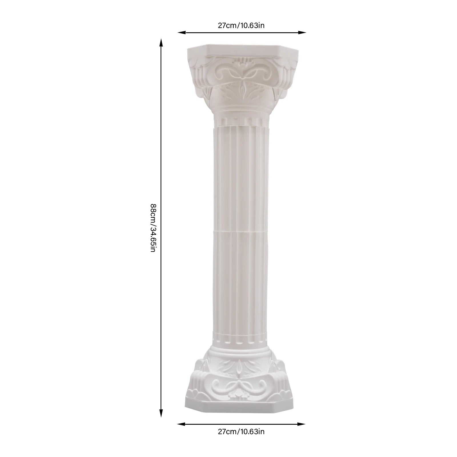 Nordic Style Roman Pillar Candlestick Resin Column Statue