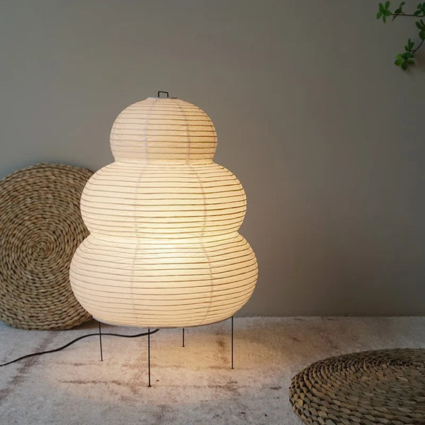 Japanese Wabi-Sabi Tripod Floor Lamp – Elegance in Simplicity