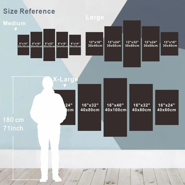 Framed Tree Life colorful Panels Canvas Art HD Print Wall Decoration Set