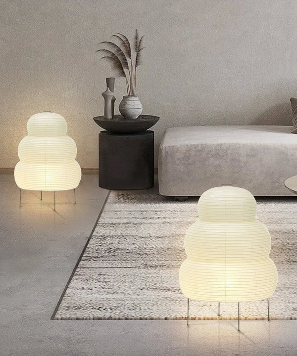 Japanese Wabi-Sabi Tripod Floor Lamp – Elegance in Simplicity