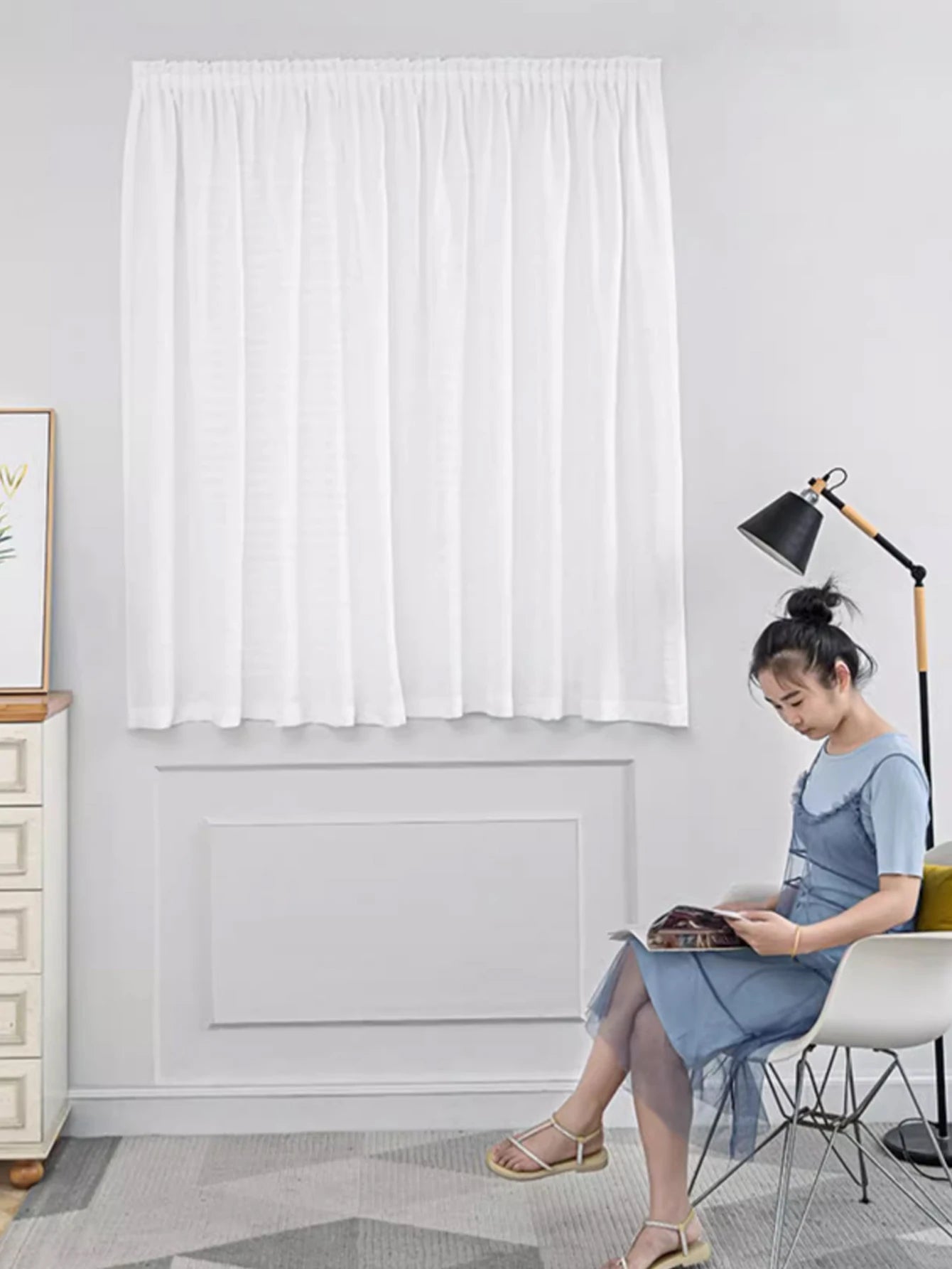 Adhesive curtain no punching installation