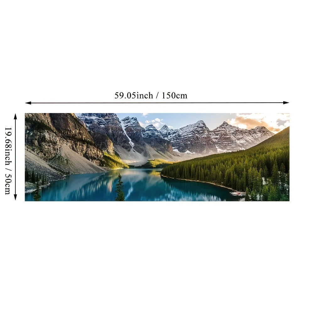 Lake Forest Mountain Scenery Painting Wall Art Decor Posters