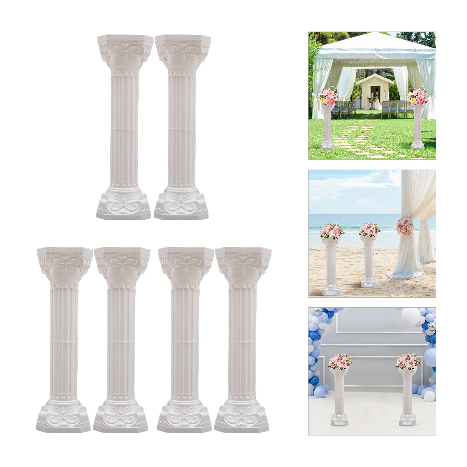 Nordic Style Roman Pillar Candlestick Resin Column Statue